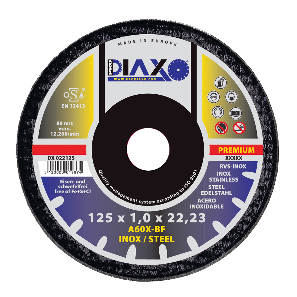 Disque abrasif INOX Ø 125 x 1,0 mm A60X-BF / Premium Construction