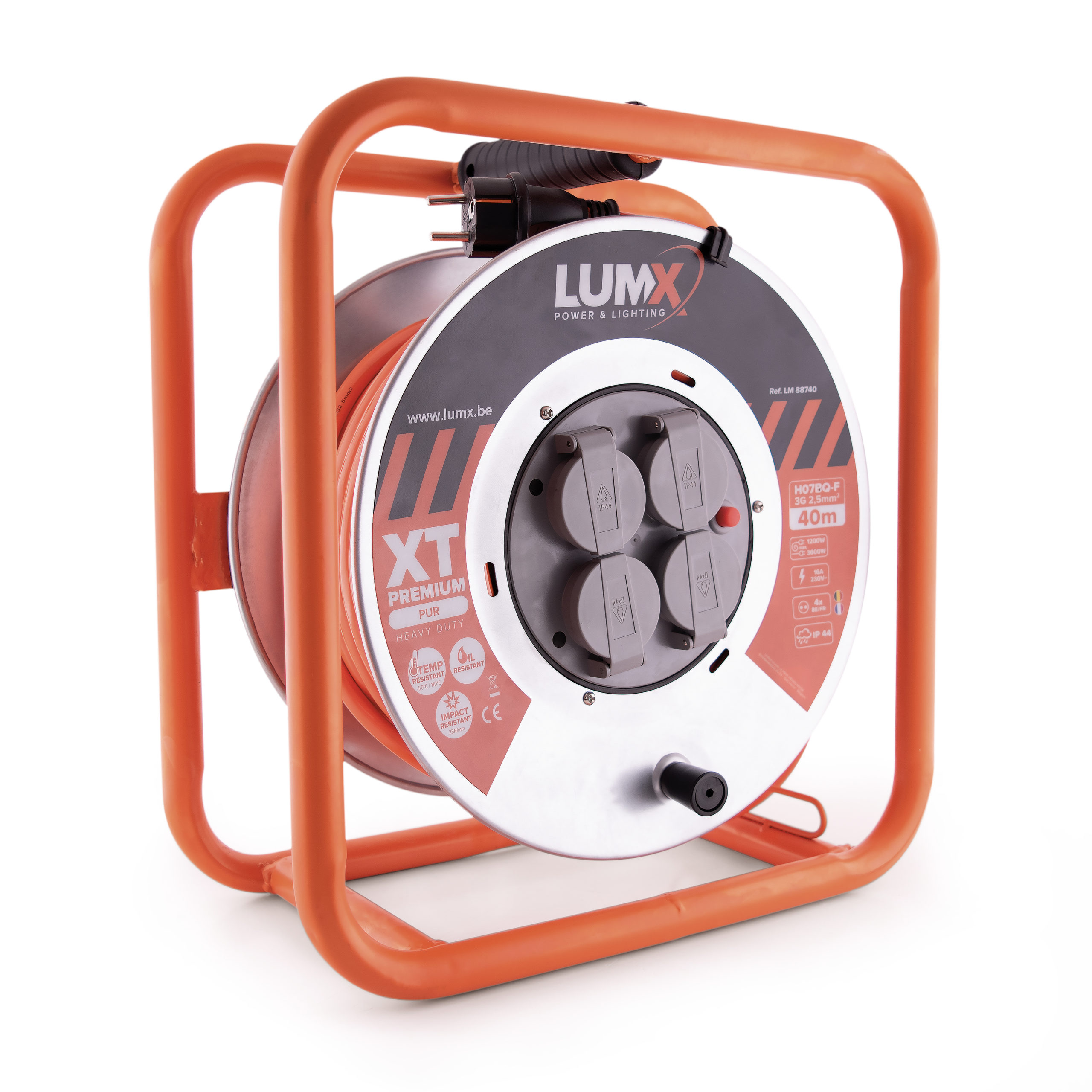 LumX enrouleur XT-PREMIUM câble HO7BQ-F 3Gx2,5 - 40 m
