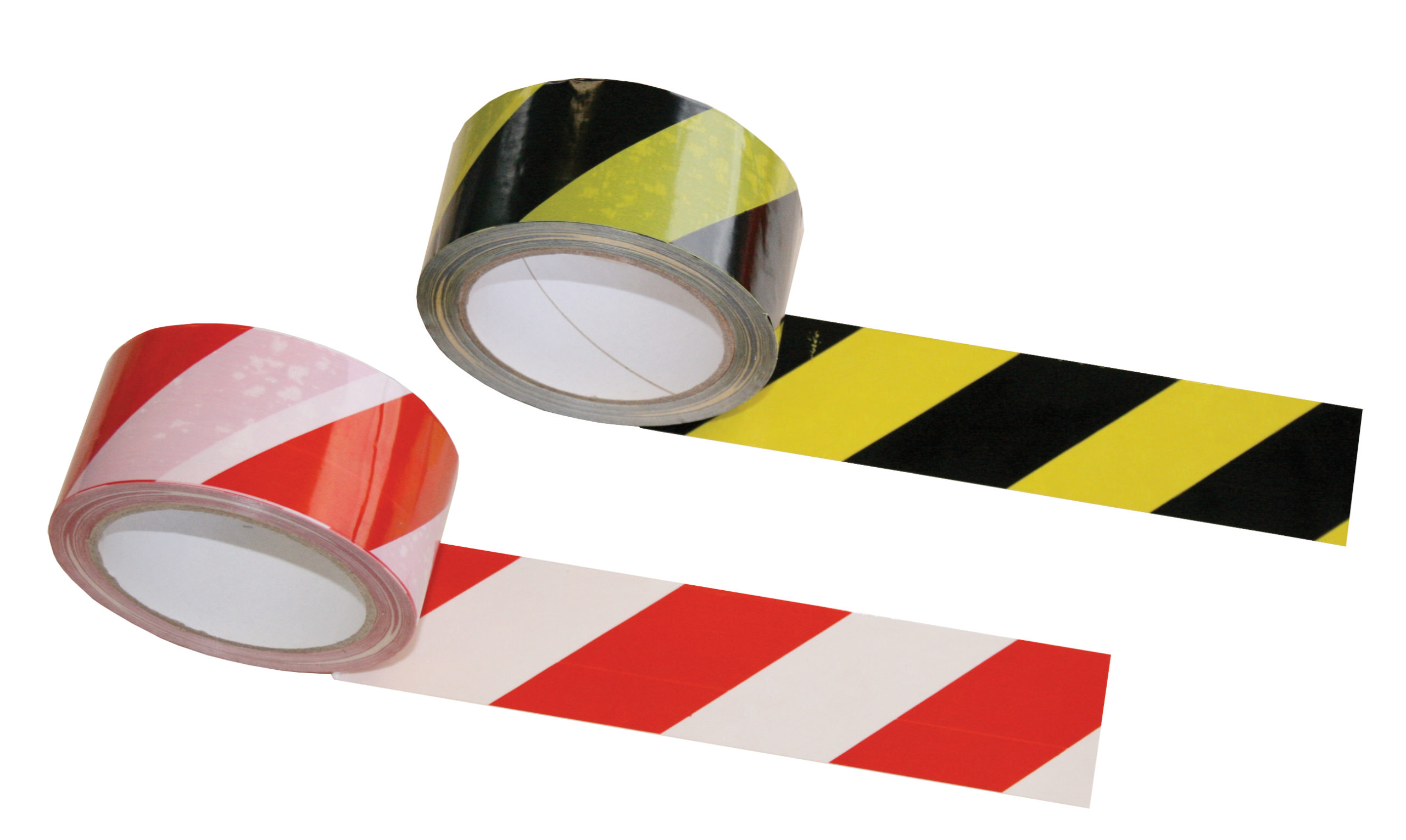 Tape de signalisation PVC noir et jaune - 50 mm x 33 m
