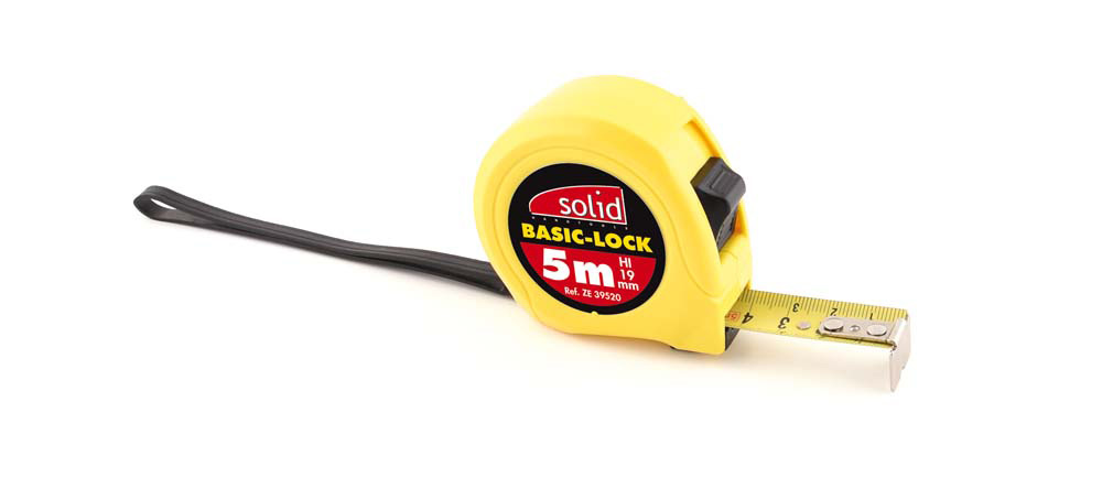 Mètre ruban 5 m x 19 mm ABS jaune